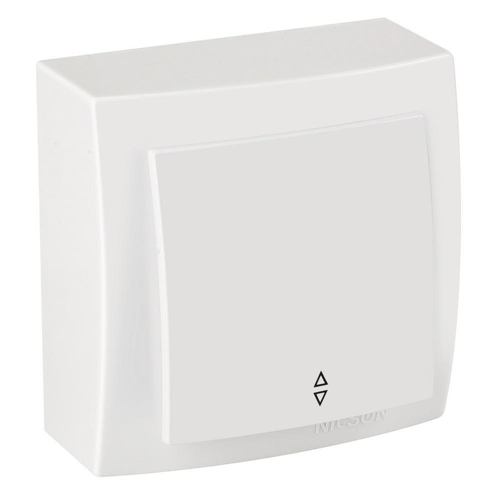 Вимикач одноклавішний Nilson Themis прохідний Білий (26111007)