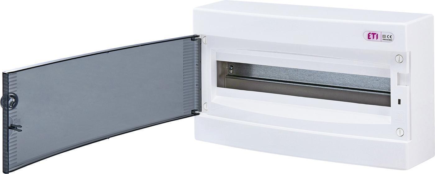 Щит розподільчий зовнішній ETI ECT 18PT 18-модульний з прозорими дверцятами (1101002)