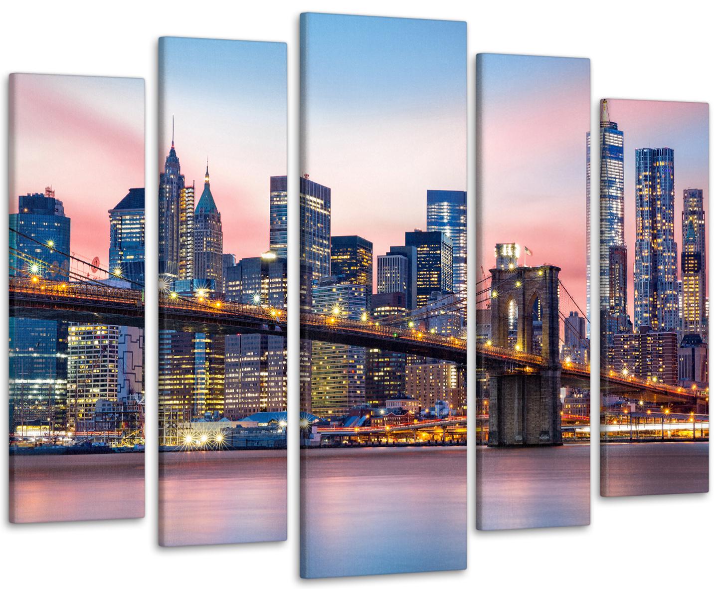 Картина модульна Місто 99х140 см (Art-312_5)