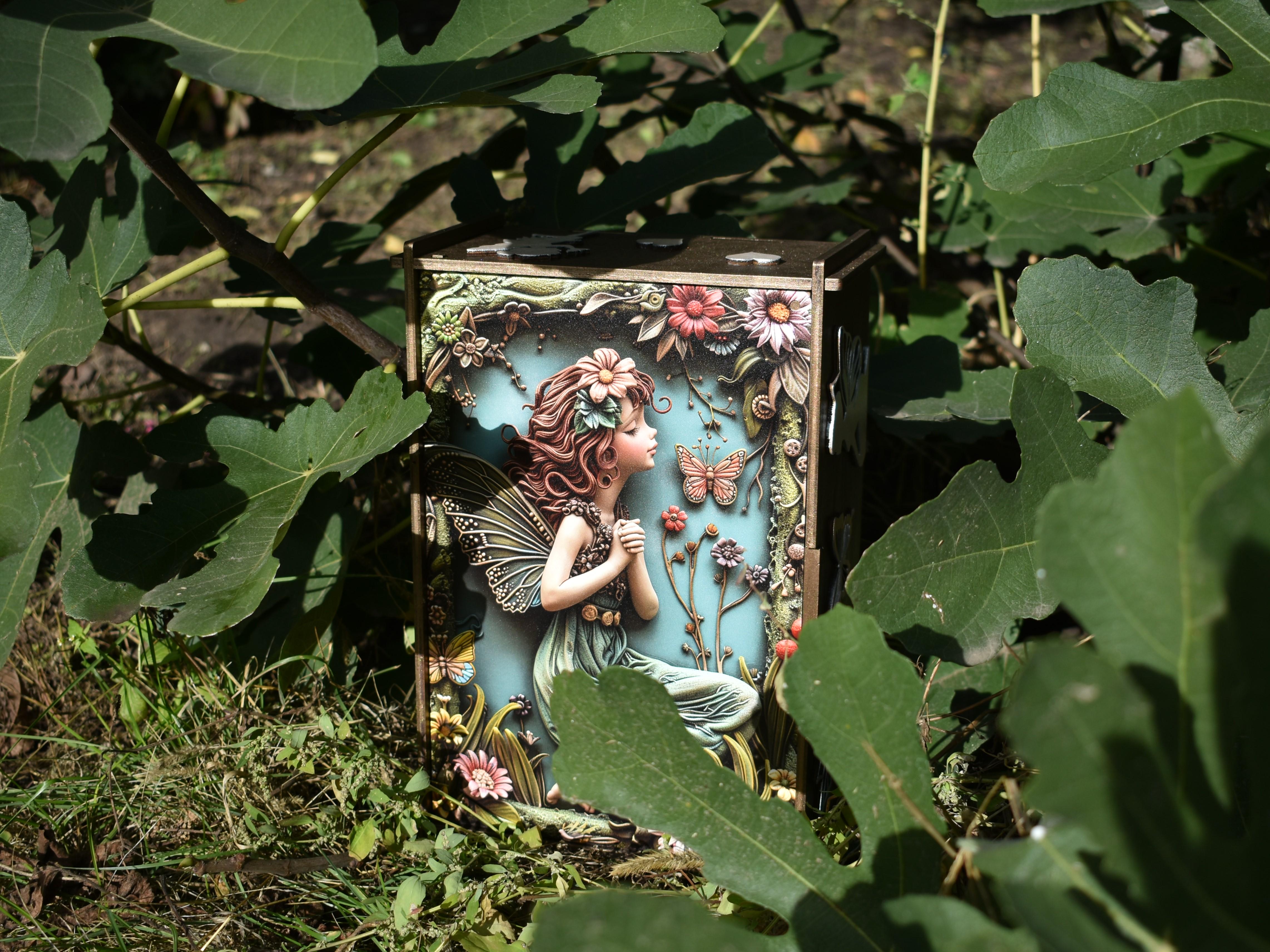 Подарочная коробка Фея 3D из фанеры 20х30х12 см (21683063) - фото 11 Подарочная коробка Фея 3D из фанеры 20х30х12 см (21683063) - фото 11