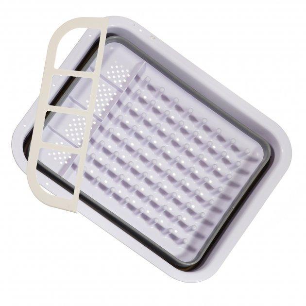 Сушилка для посуды Kitchen Craft силиконовая складная без поддона - фото 4 Сушилка для посуды Kitchen Craft силиконовая складная без поддона - фото 4