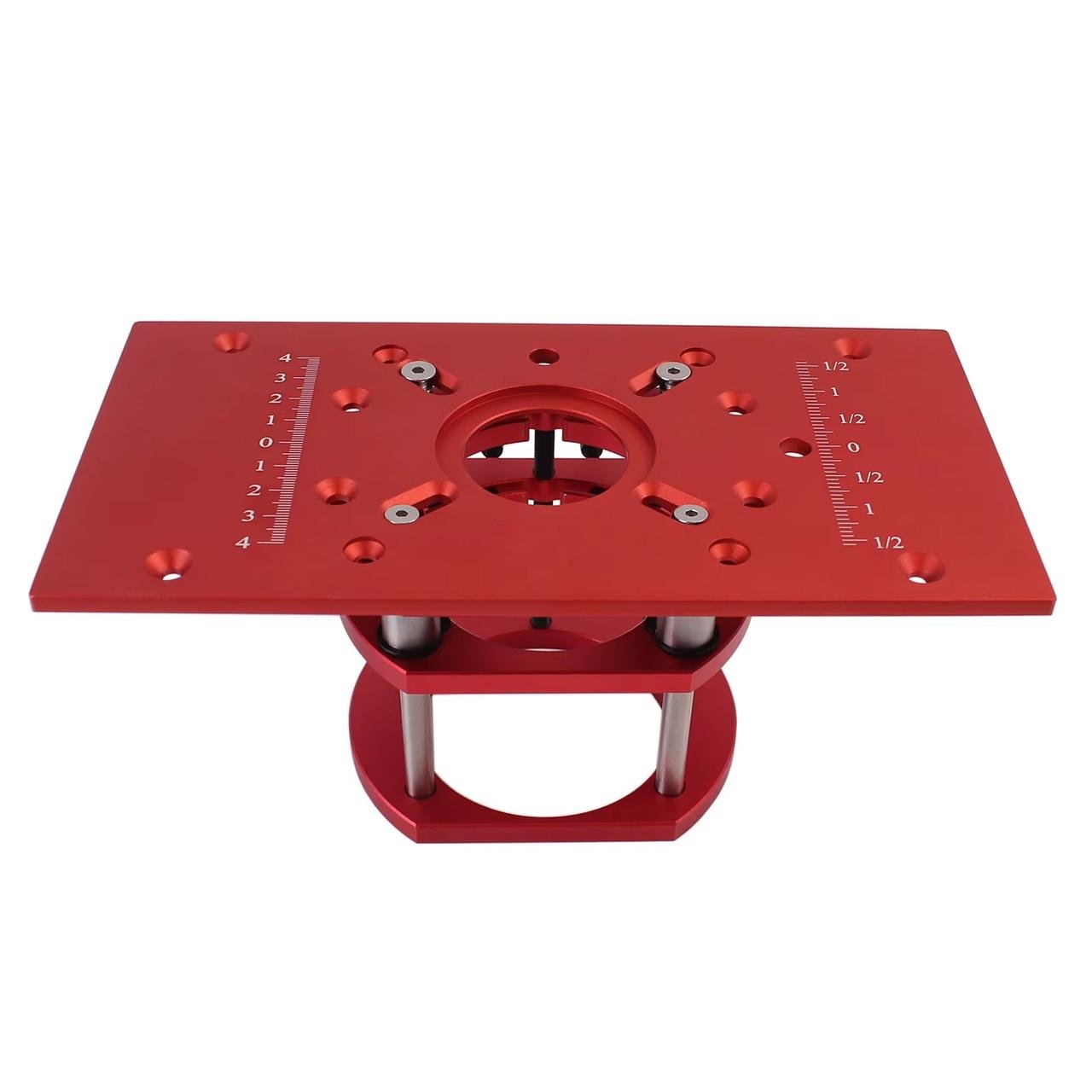 Пластина алюминиевая для фрезера со сменными кольцами 235x120x5 мм Вишневый (PL3ч)