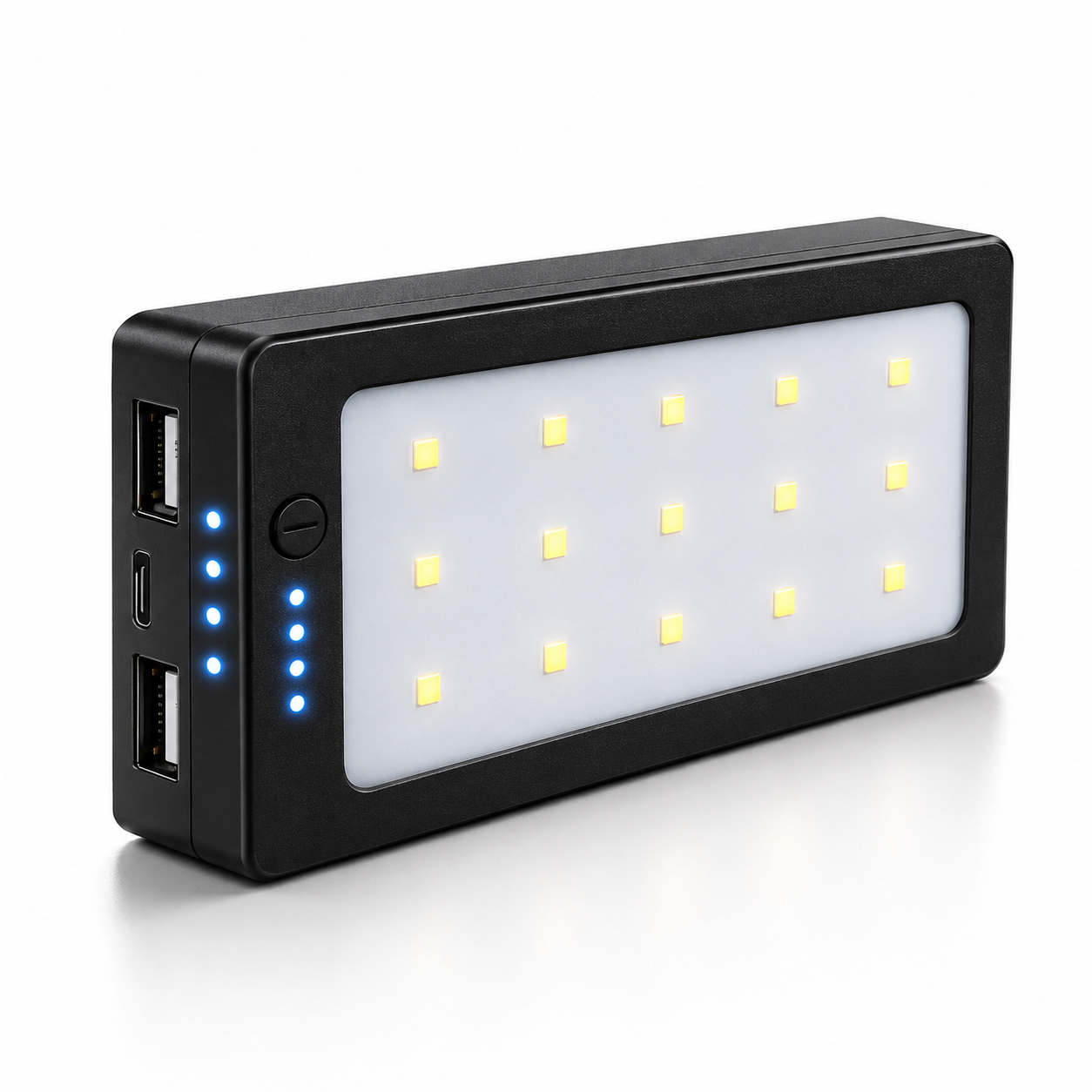 Повербанк солнечный для походов Solar 30000 mAh для телефона с 2 USB/Micro-USB/LED-фонарем/влагозащищенной панелью (37214764)