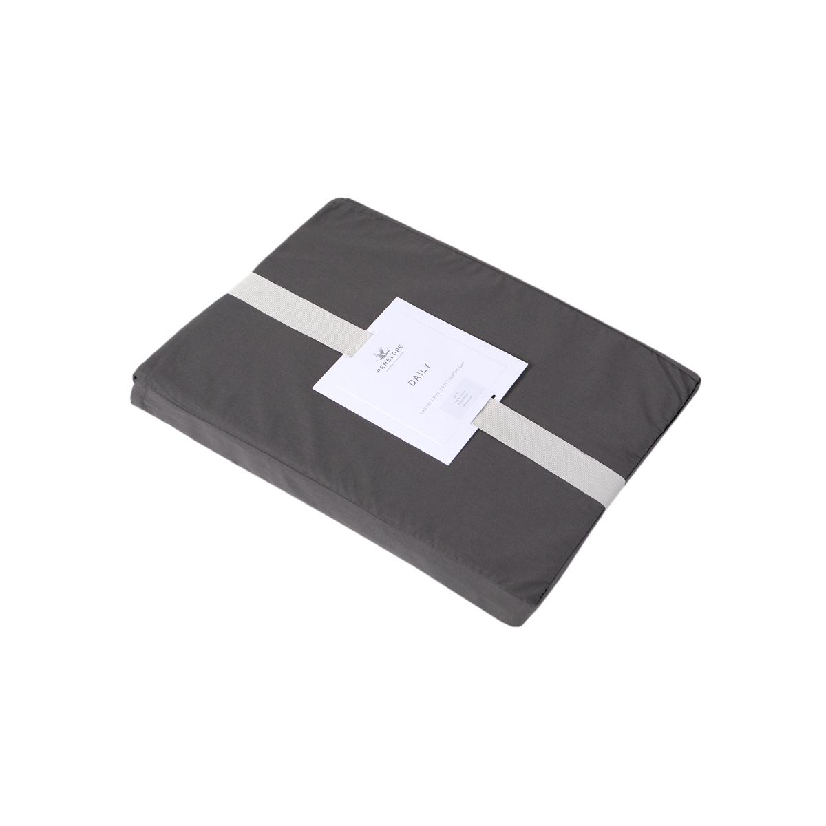 Простирадло на резинці Penelope Pure 160x200/35 см Антрацит (svt-2000022343770) - фото 3 Простирадло на резинці Penelope Pure 160x200/35 см Антрацит (svt-2000022343770) - фото 3