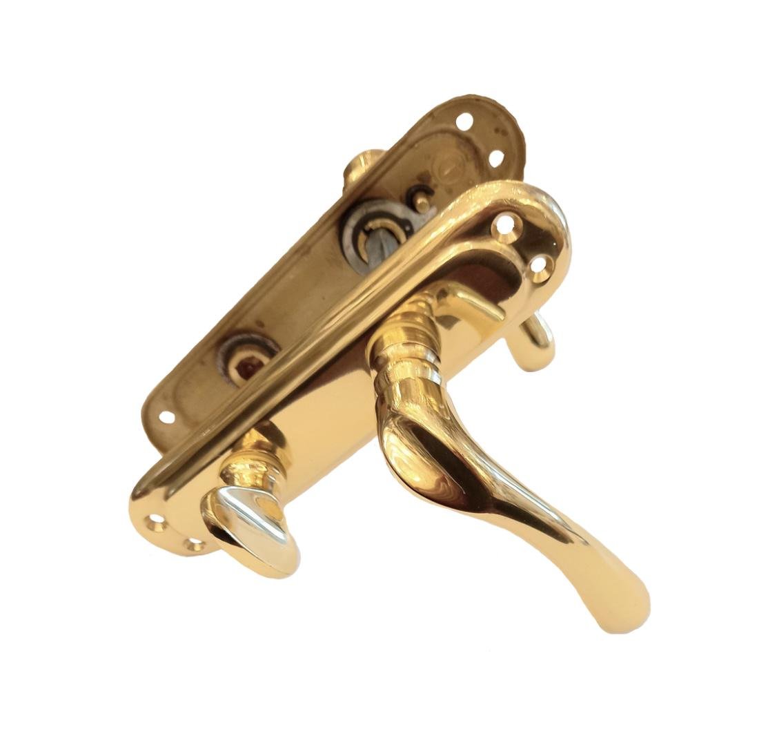 Ручки дверные Ozen Kumru Sari wc латунь