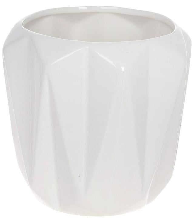 Ваза керамическая Stone Flower Клара 17x17x17 см Белый