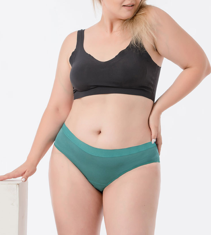 Труси сліпи для місячних від протікань з додатковим абсорбуючим шаром M Зелений - фото 3