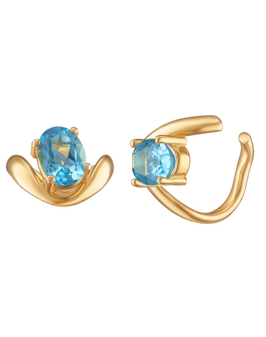 Каф Splash blue жіночий RIMMART JEWELRY золотий One size