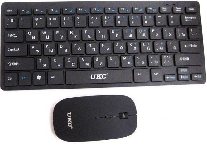 Клавіатура з мишкою UKC WI 1214 Wireless Чорний