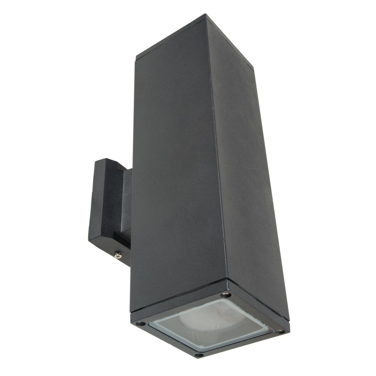 Подсветка фасадная настенная накладная Brille AL-123/2 E27 BK (34-290)