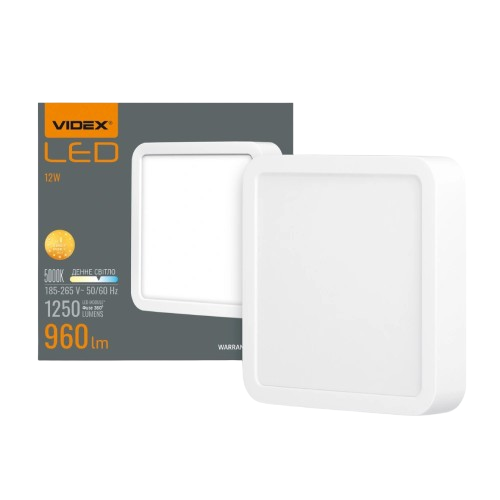 Світлодіодний світильник накладний Videx 12W/5000K/220V/960 Lm Білий (6ccedef7)
