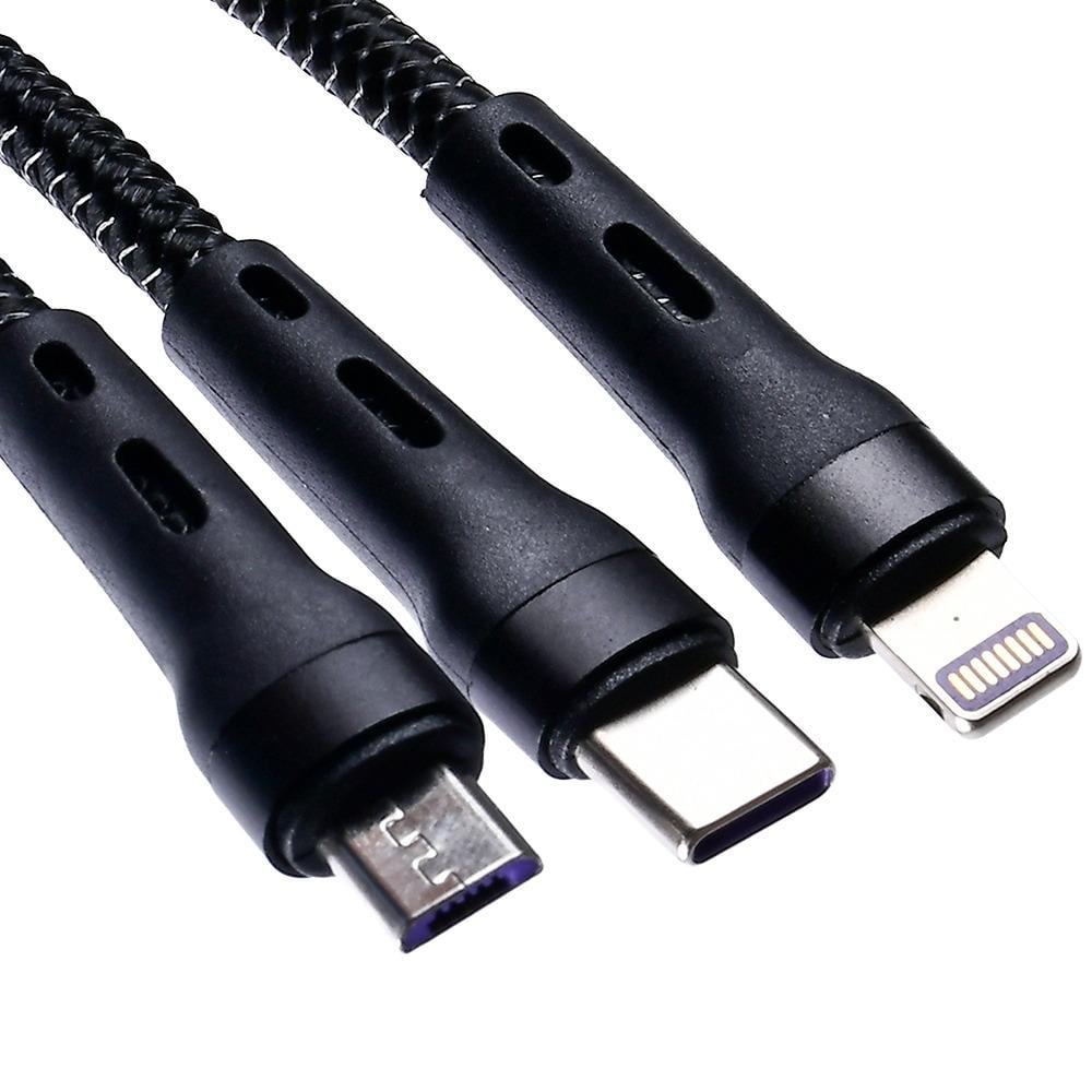 Кабель GTL 3in1 USB to Lightning+Micro+Type-C 200W 1,2 м (WL-1441) Кабель GTL 3in1 USB to Lightning+Micro+Type-C 200W 1,2 м (WL-1441)