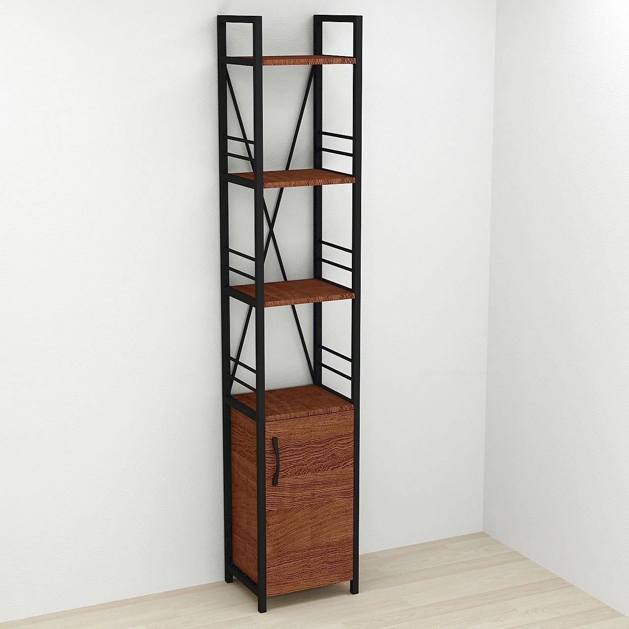 Этажерка Ferrum-decor 4/34 Конект с тумбой 179x34x28 см Черный/Венге (FRD-105537)
