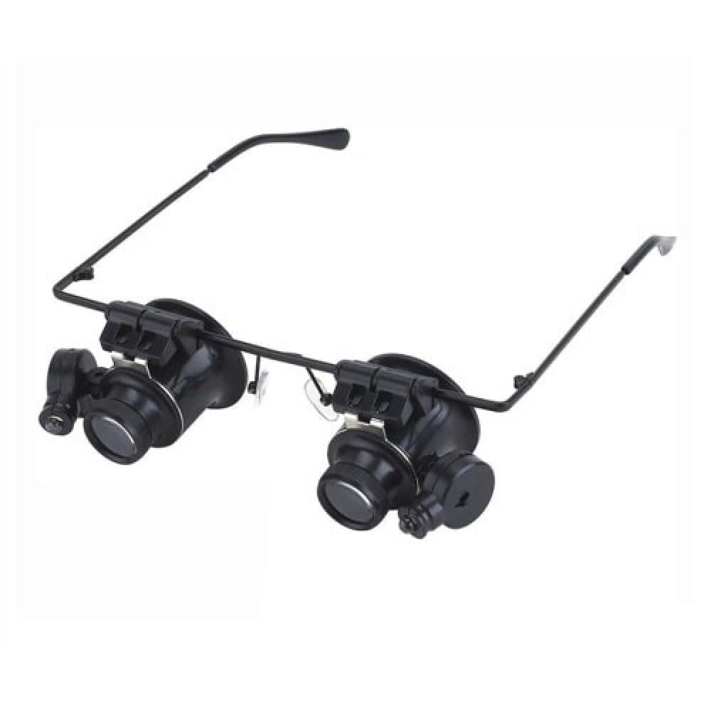 Окуляри бінокулярні Magnifier з Led-підсвіткою 20Х Чорний - фото 3 Окуляри бінокулярні Magnifier з Led-підсвіткою 20Х Чорний - фото 3