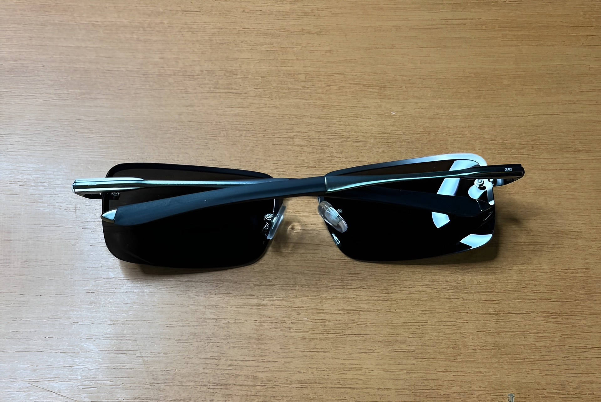 Солнцезащитные очки мужские поляризационные антибликовые квадратные дымчатые линзы Темно-серый (a205739e) - фото 6