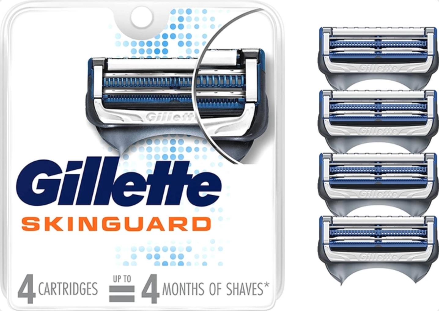 Картриджі змінні для гоління чоловічі Gillette SkinGuard Sensitive 4 шт