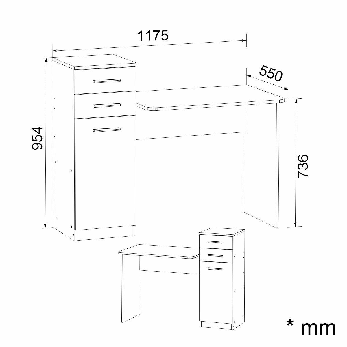 Стіл письмовий Компаніт Пі Пі 3 Бук (26722029) - фото 3 Стіл письмовий Компаніт Пі Пі 3 Бук (26722029) - фото 3
