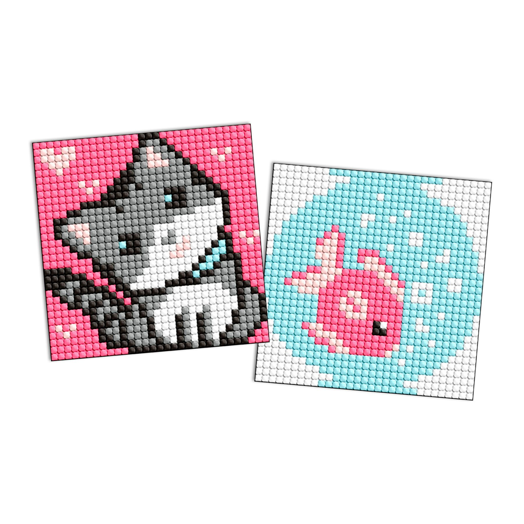 Алмазная мозаика Ideyka Рыбка и котенок 9х9 см (VM-127-A-328)