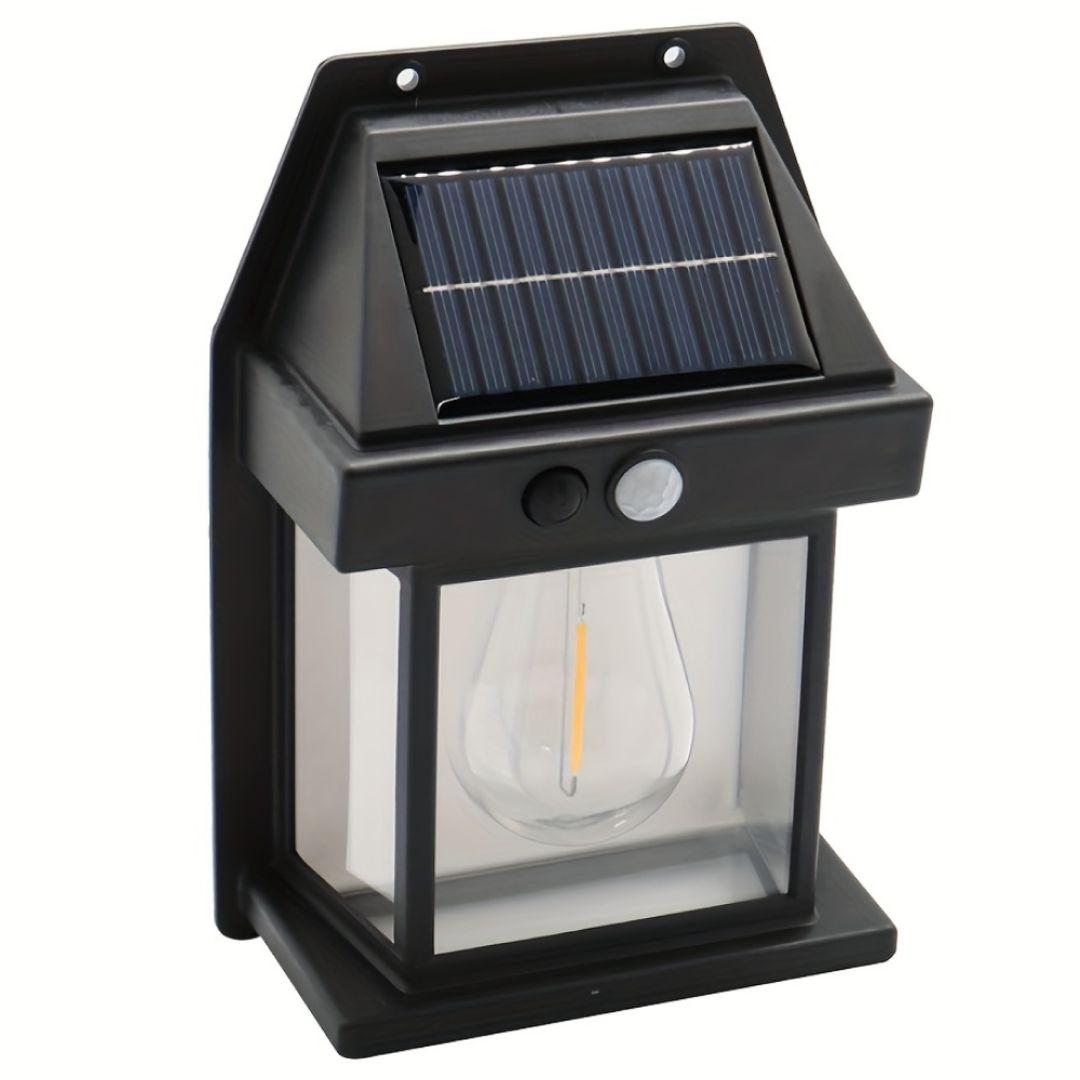 Ліхтар настінний вуличний SOLAR WALL LAMP BK-888 із сонячною панеллю та датчиком руху (9518)