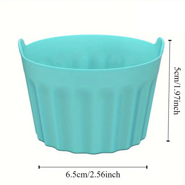 Форма силіконова для варіння яєць пашот 3 шт. Синій (WER-917) - фото 2