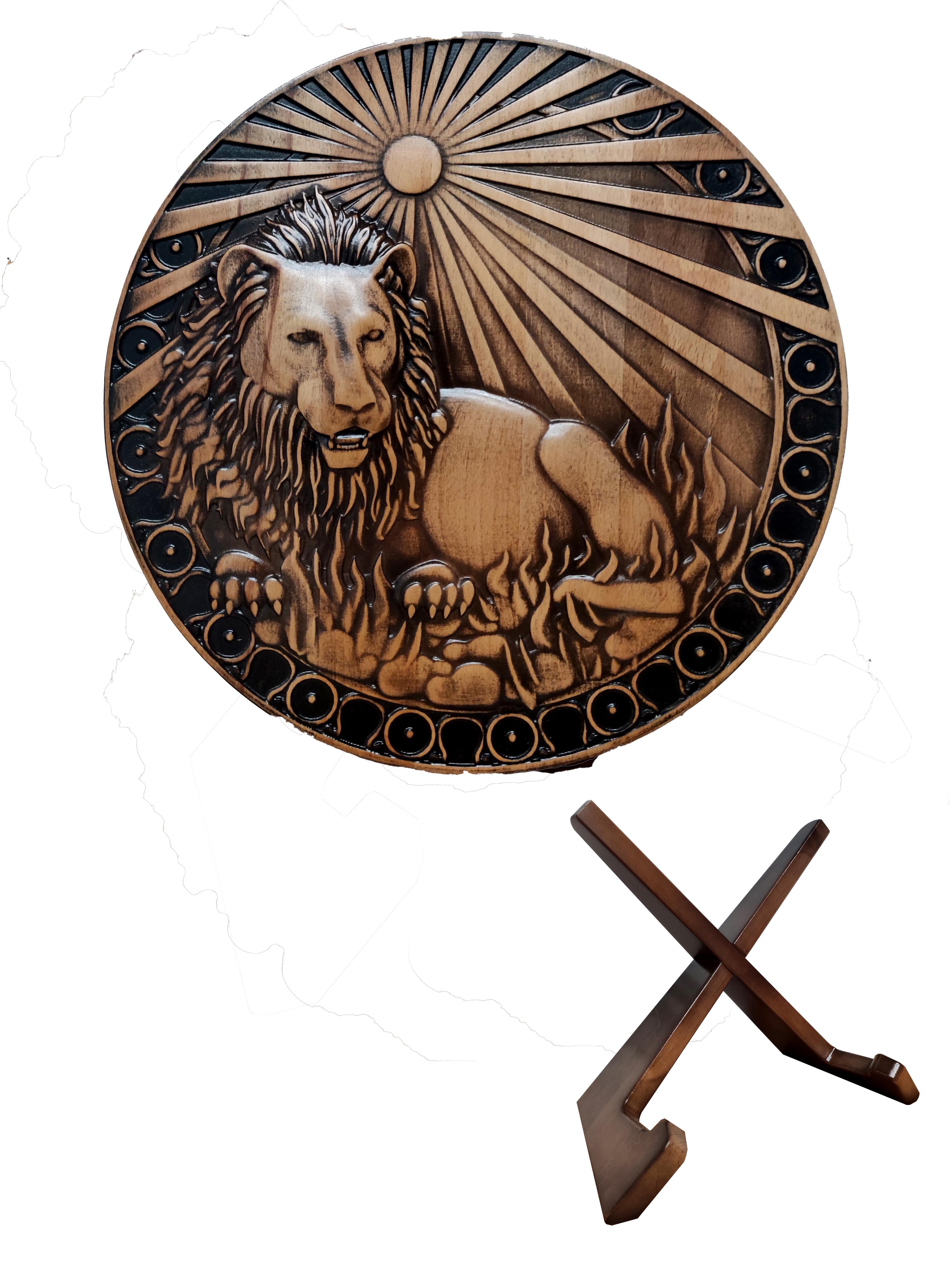 Сувенир из дерева ALEDRO Зодиак Лев 300х300х25 мм (2772991391)