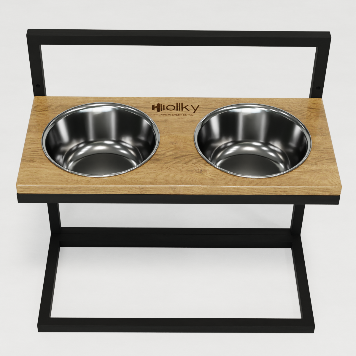 Миски на регулируемой подставке для больших собак Hollky Flex L 2х1,8 л (FL-502850-BLNH) - фото 3