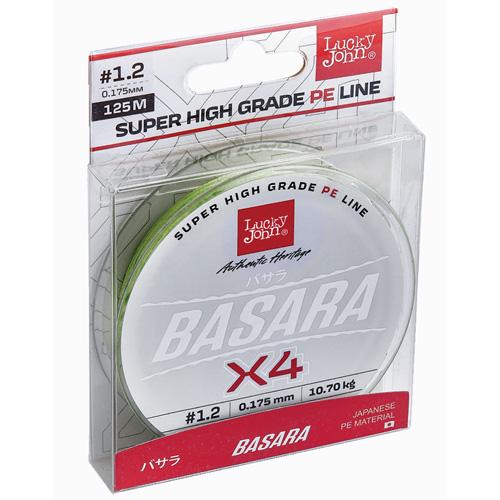 Шнур Lucky John Basara Green 125 м 0,09 мм 3,9 кг 9lb