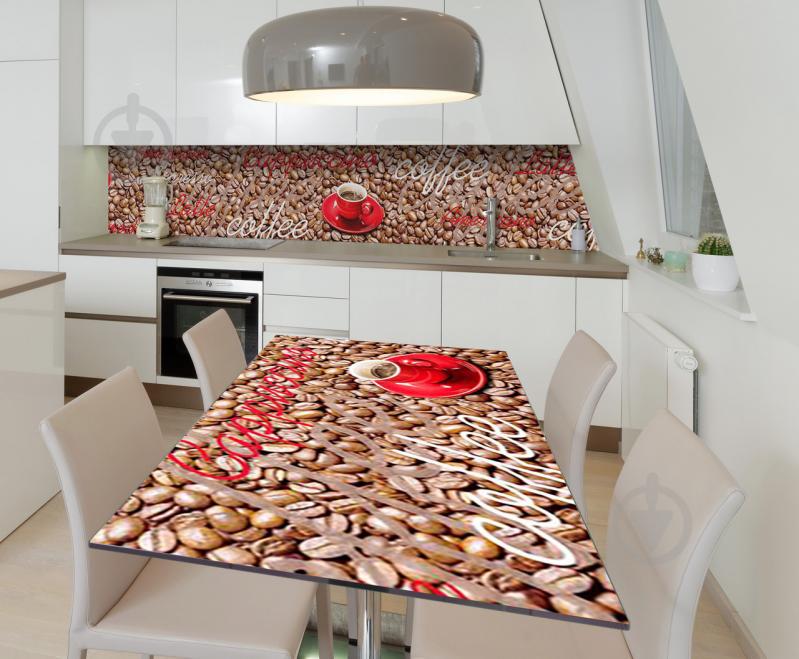 Наклейка виниловая на стол Zatarga  "Кофейные зерна"  600х1200 мм