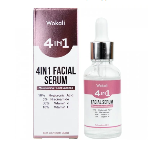 Сыворотка Wokali 4in1 Facical Serum увлажняющая с гиалуроновой кислотой витаминами C/E и ниацинамидом 30 мл