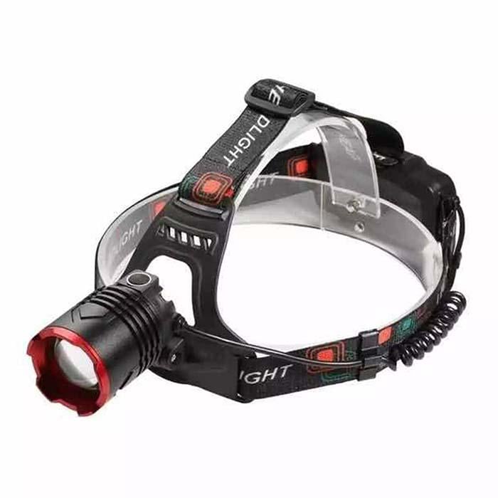 Ліхтар налобний W688A-TG світлодіодний з оптичним зумом USB Type-C Чорний