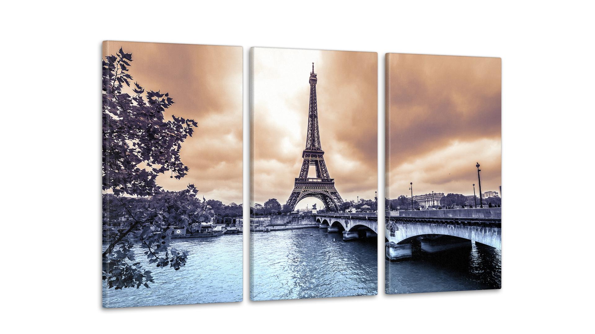 Модульная картина Париж 53x100 см (Art-54_3А)