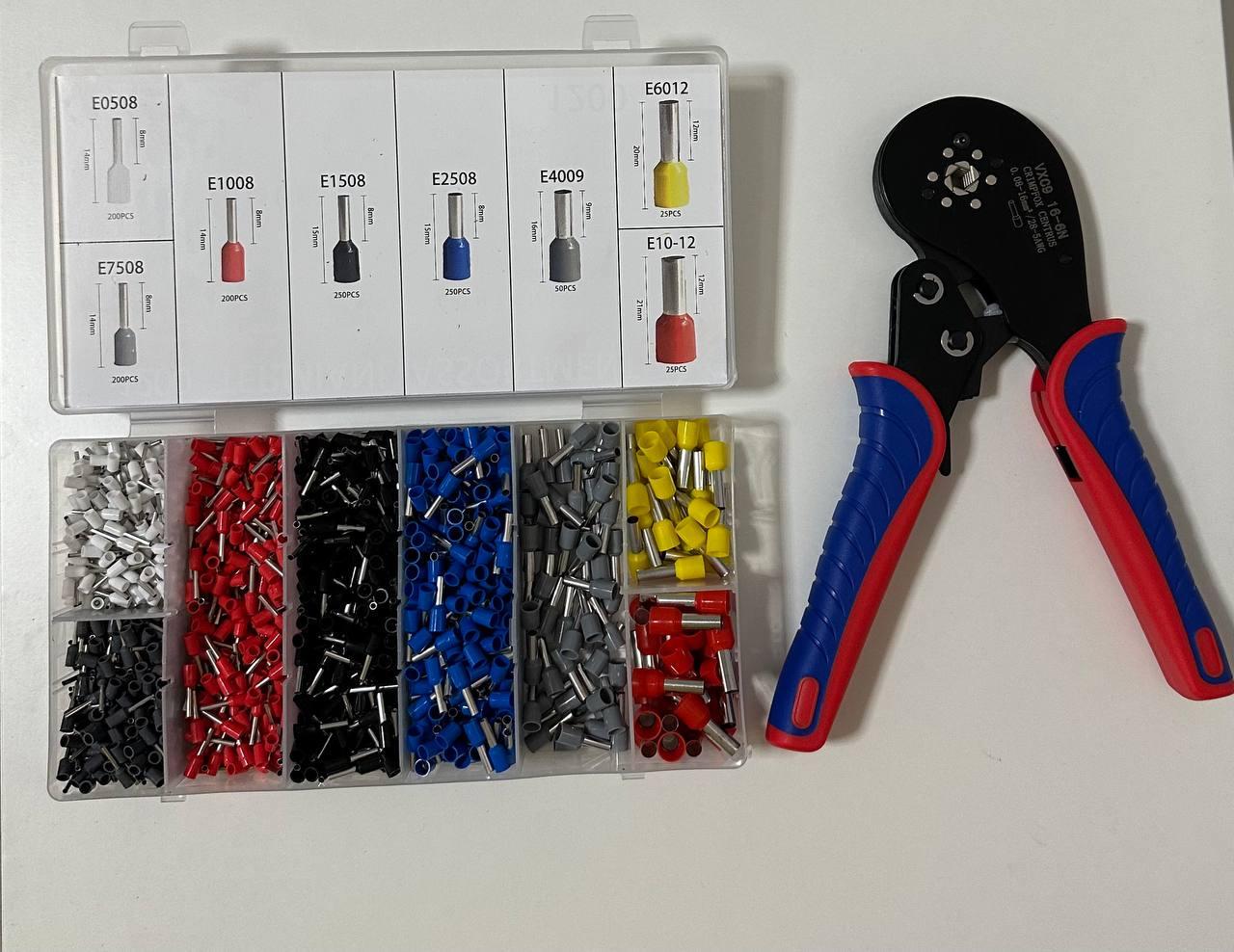 Клещи для обжатия наконечников Crimpfox VXC9 16-6/16-6N/ 28-5AWG 0,08 16 мм² /1200 наконечников Клещи для обжатия наконечников Crimpfox VXC9 16-6/16-6N/ 28-5AWG 0,08 16 мм² /1200 наконечников