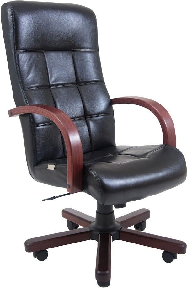 Офісне крісло керівника Richman Virginia шкіра Комбо Люкс Wood М2 AnyFix Чорний (605c9a2bdfe672141c1092a5)
