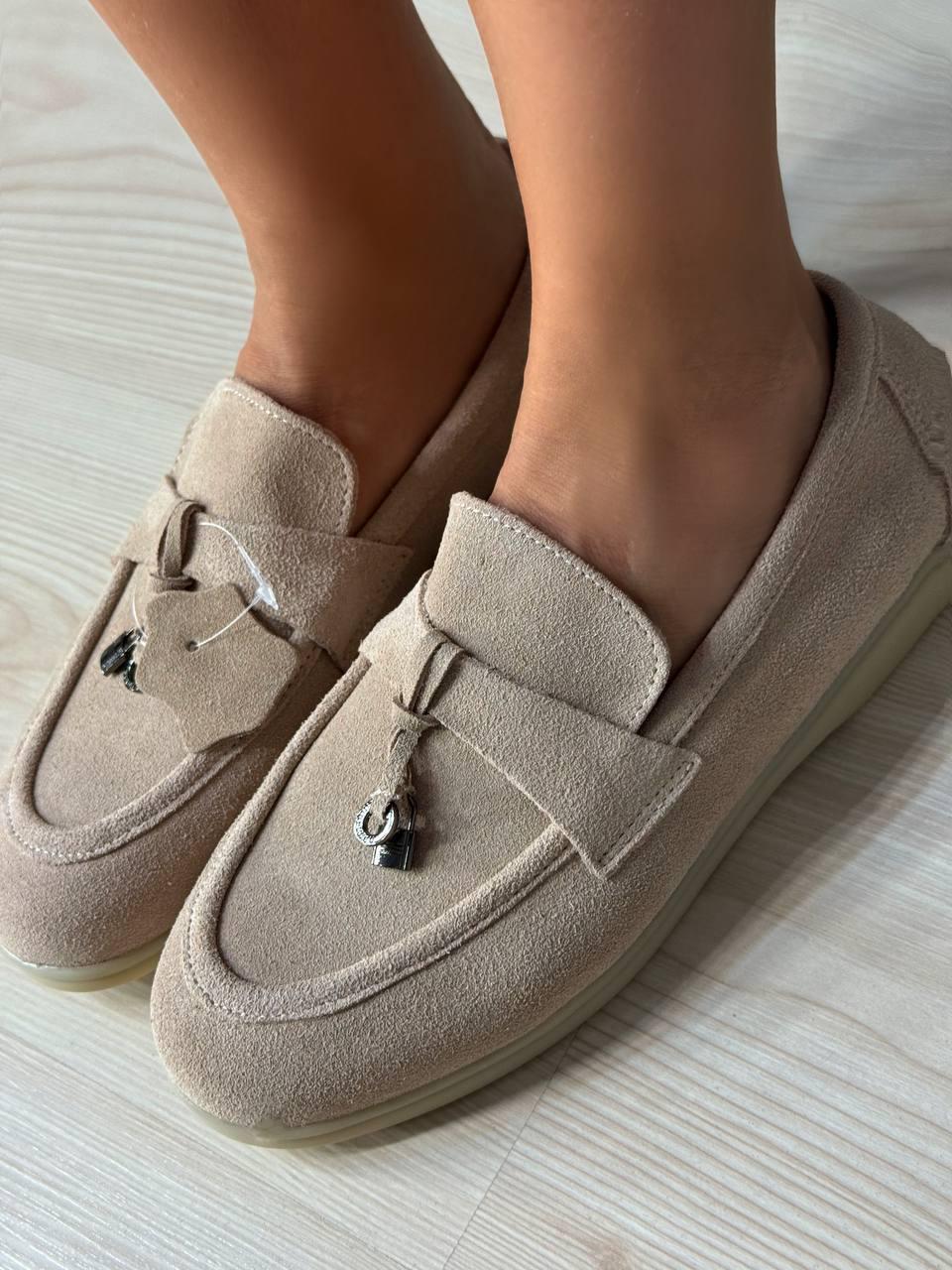 Туфли женские Hengji 336-5 замшевые лоферы с фурнитурой р. 40 25,5 см Бежевый - фото 5 Туфли женские Hengji 336-5 замшевые лоферы с фурнитурой р. 40 25,5 см Бежевый - фото 5