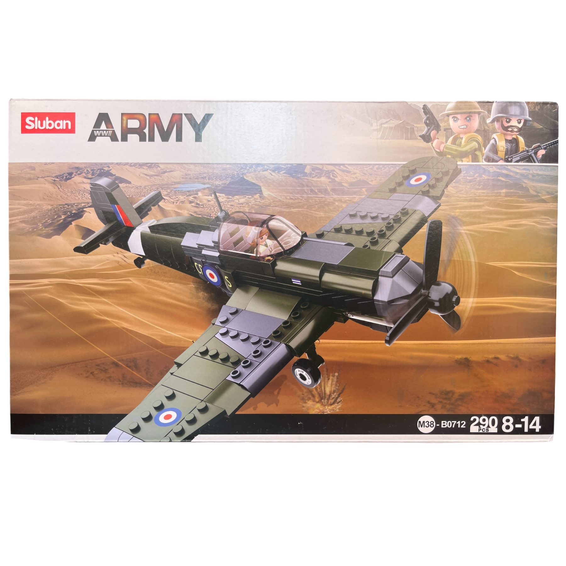 Конструктор Sluban M38-B1210 Истребитель королевских ВВС Spitfire 290 деталей (113198)