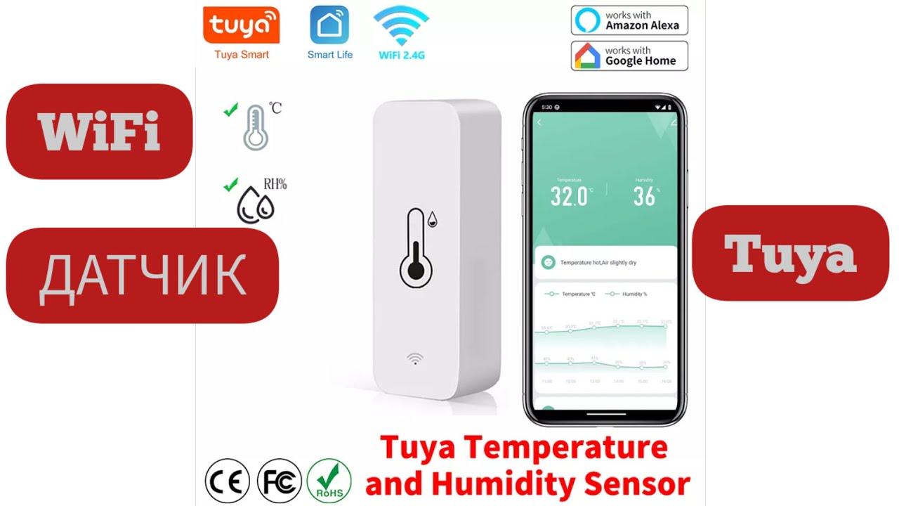 Датчик температуры и влажности Tuya smart WiFi Белый - фото 2