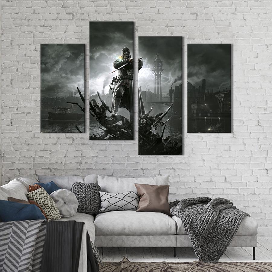 Картина на холсте Мрачный мир игры Dishonored 149x106 см (1436-42)