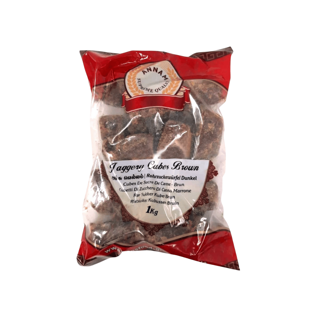 Тростниковый сахар Annam Джаггери кубиками 1 кг Коричневый (4796012442490)