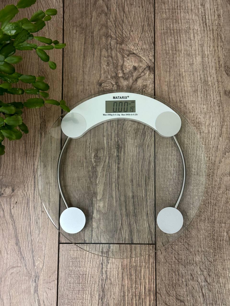 Ваги підлогові Matarix круглі 180 кг Прозорий (MX-451A)