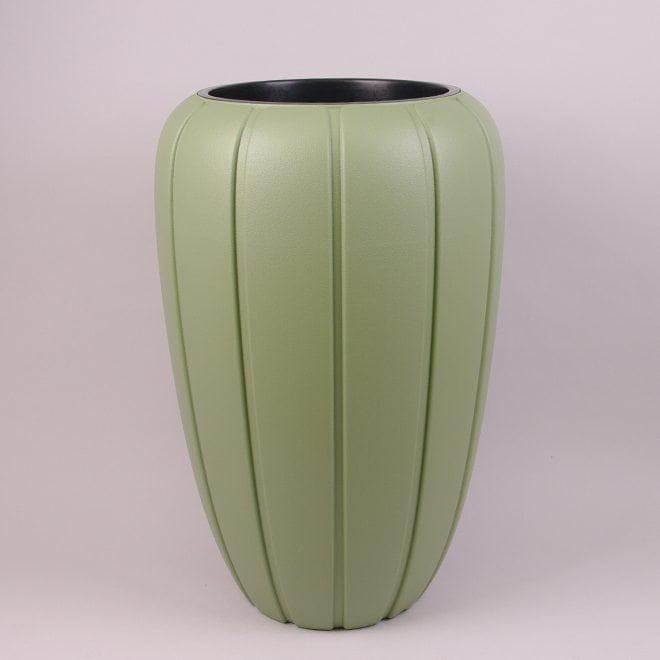 Горшок пластиковый Flora GAJA с вкладом 61,5 см Оливковый (81281)