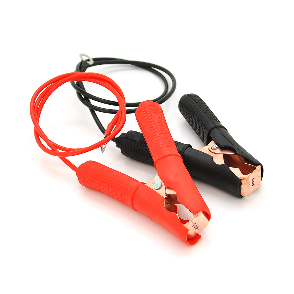 З'єднувальні дроти із затискачами АКБ крокодили мідний провід 2,5 мм2 0,6 м Чорний/Червоний (YUT_V7058)