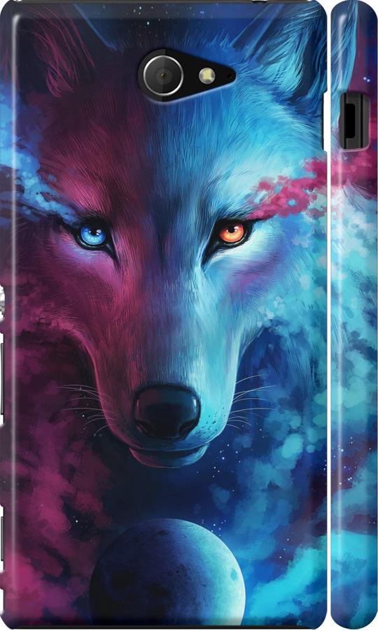 Чехол на Sony Xperia M2 D2305 Арт-волк (3999m-60-42517)