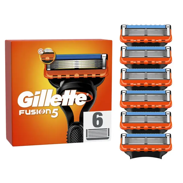 Картриджи сменные для бритья Fusion 5 мужские Gillette Fusion5 кассеты 6 шт. (8056447)