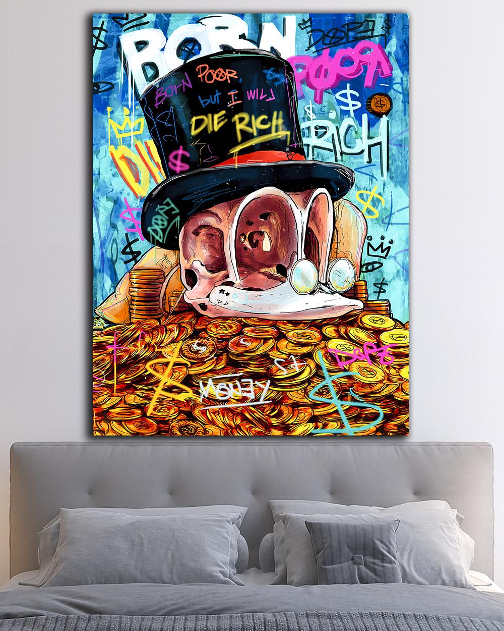 Картина в офис Scrooge Die Rich 100х130 см (MIX-612-3)