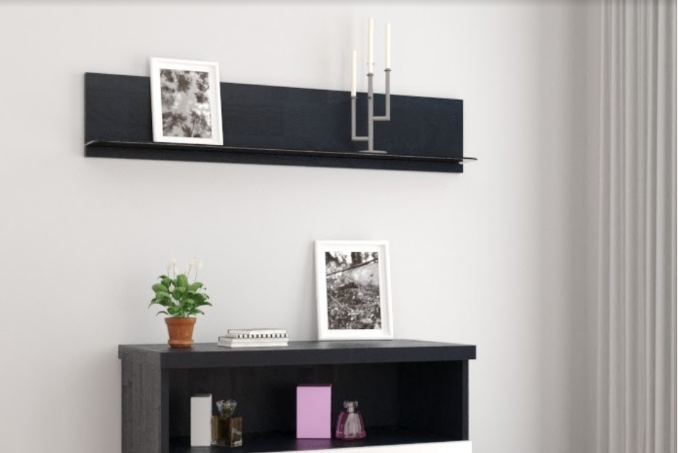 Полка навесная Arbor Drev Регина из натурального дерева сосна Венге