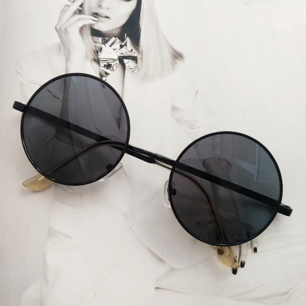 Очки круглые тишейды Черный с черным