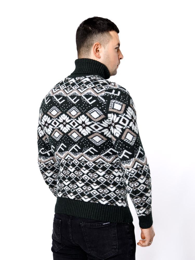 Светр чоловічий ЦБ-00233272 р. 46 Темно-зелений (SKT000941138) - фото 5 Светр чоловічий ЦБ-00233272 р. 46 Темно-зелений (SKT000941138) - фото 5