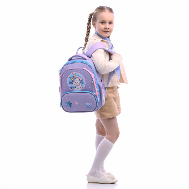 Рюкзак школьный GoPack Education GO25-597M-3 Fairytale Unicorn каркасный с ортопедической спинкой (000995161) - фото 4