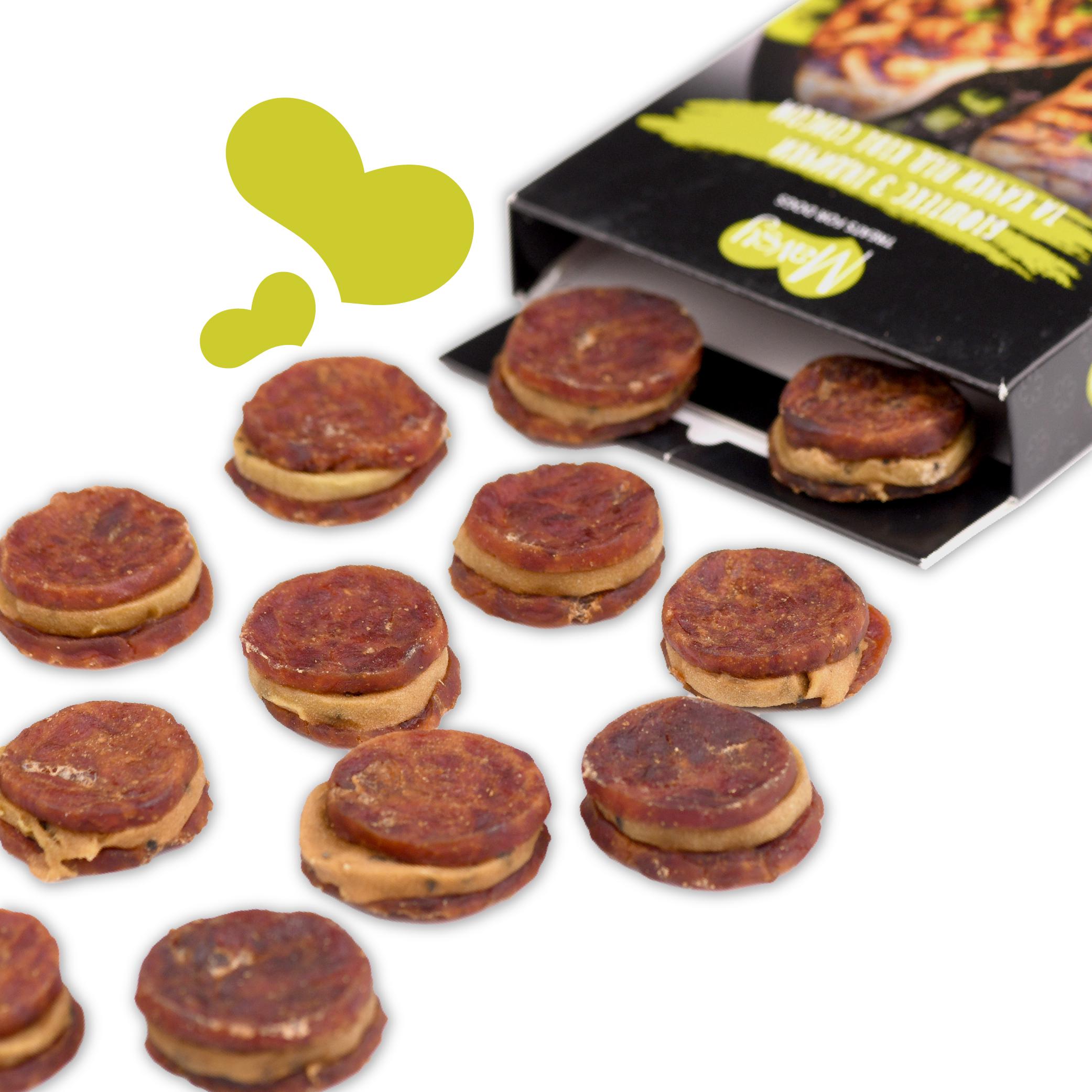 Лакомства для собак Mavsy Refined jerky TURKEY AND DUCK STEAK WITH KIWI SAUCE от 3-х месяцев 100 г (24628261) - фото 4 Лакомства для собак Mavsy Refined jerky TURKEY AND DUCK STEAK WITH KIWI SAUCE от 3-х месяцев 100 г (24628261) - фото 4