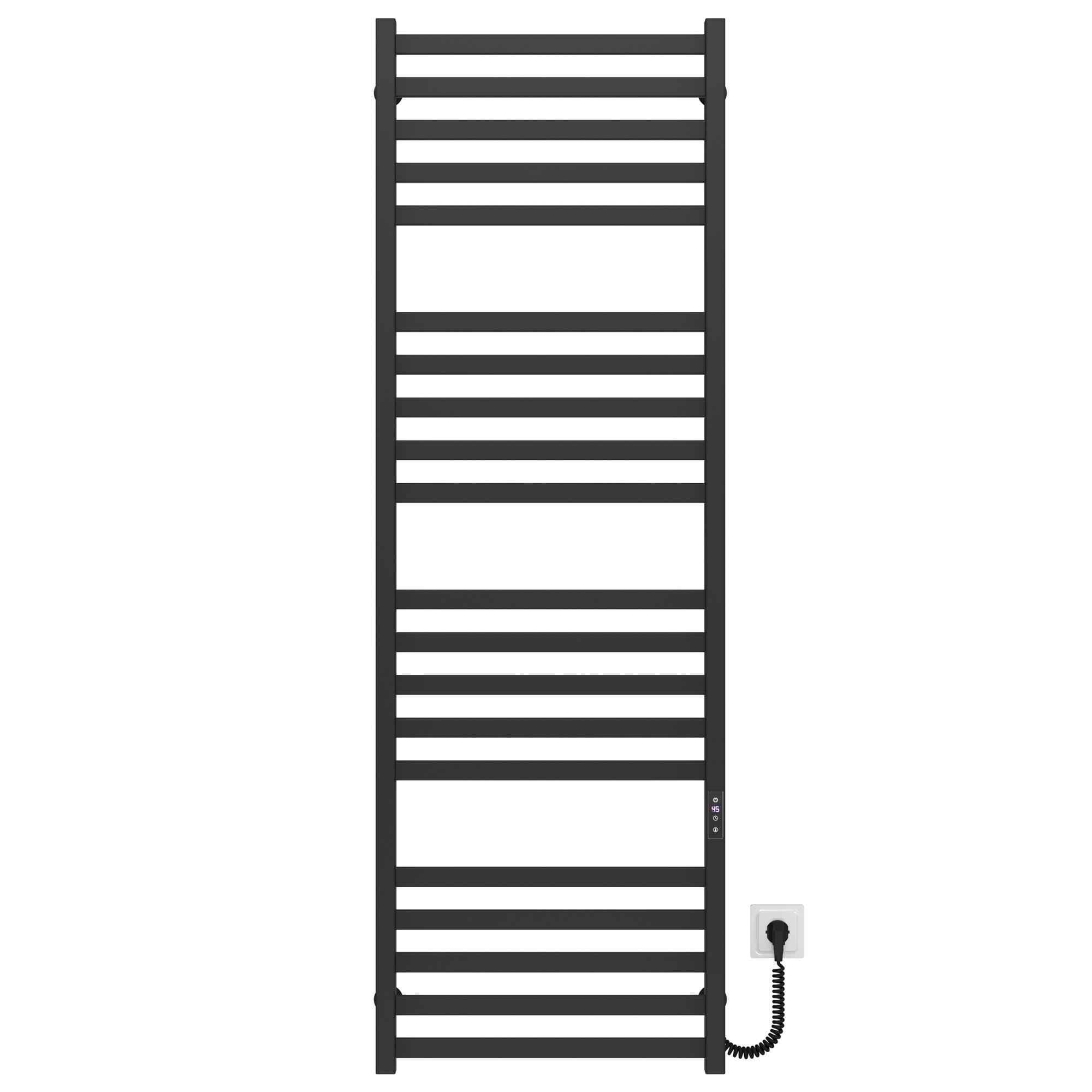 Полотенцесушитель электрический Deffi Magnus П20 JD04 правое подключение нержавеющая сталь 600х1600 мм Черный (A.MA.160.60.20.E.B.R.2)